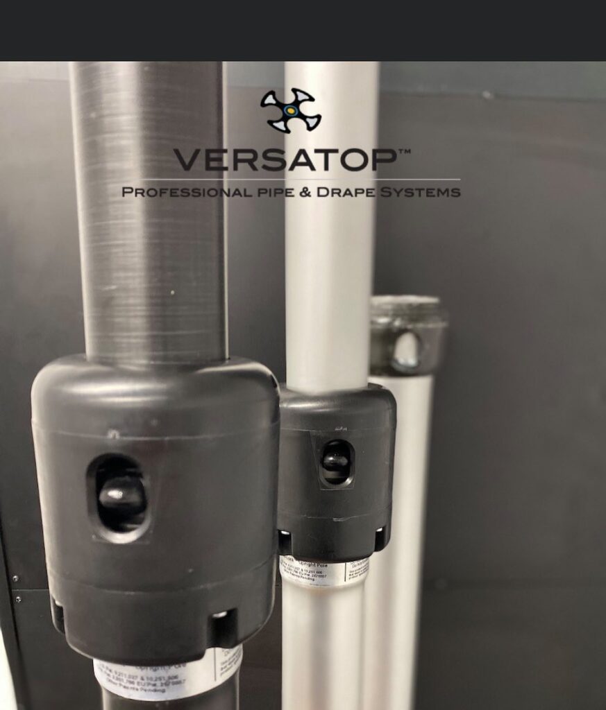 New generation height control for Pipe & Drape by Versatop and StageCare